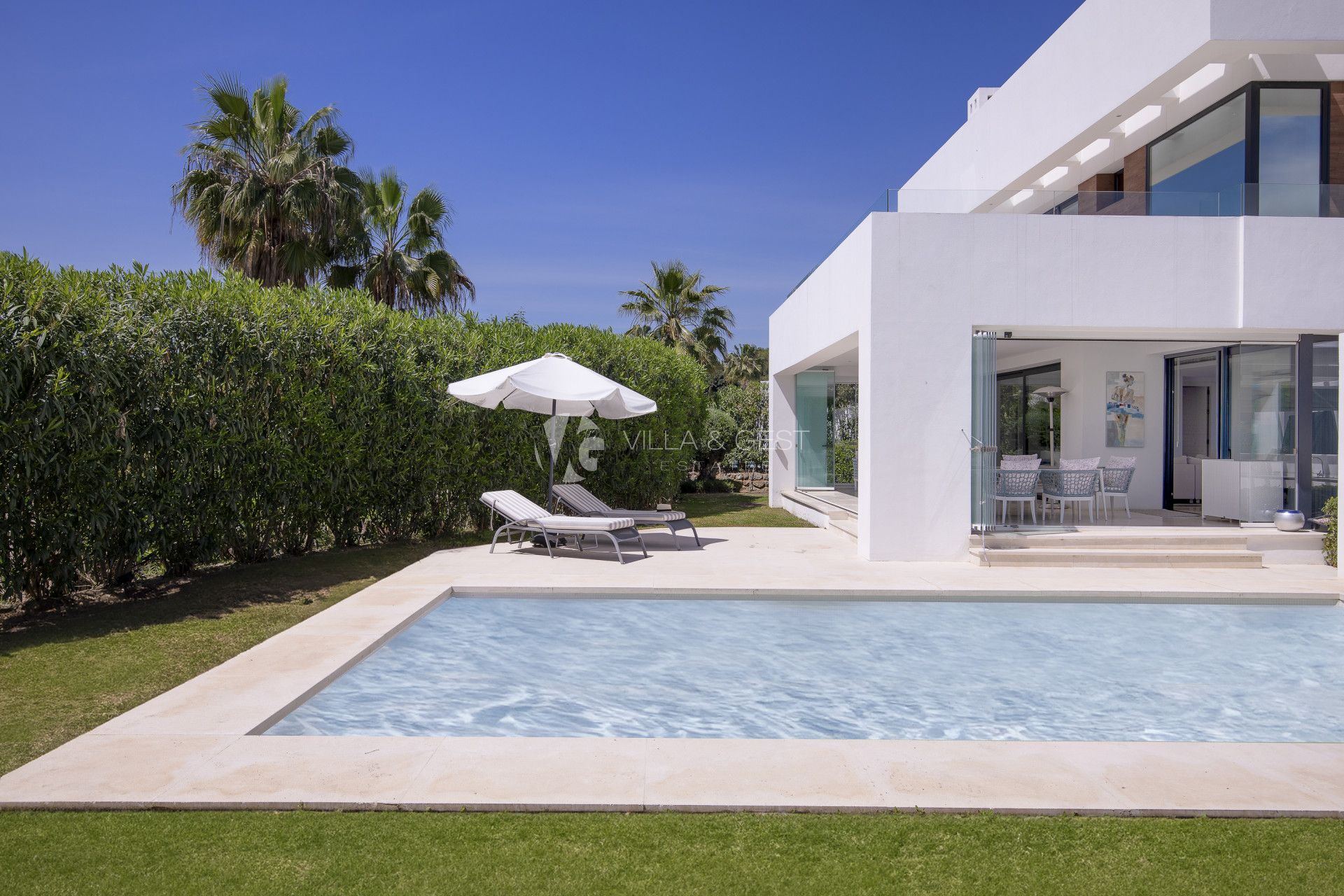 Very Private Contemporary Villa in the New Golden Mile with Sea Views